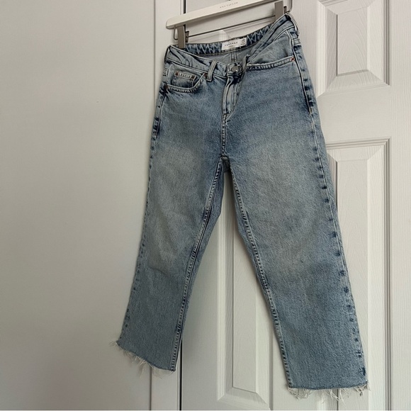 TOPSHOP Petite Straight Cropped Jeans Size 25 - Picture 3 of 9